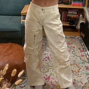 Baggy cream cargo pants from Urban Outfitters